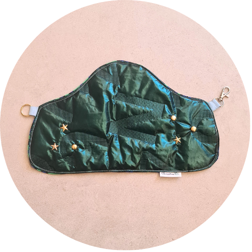 Derka ciemnozielona z ćwiekami - obrazek 2