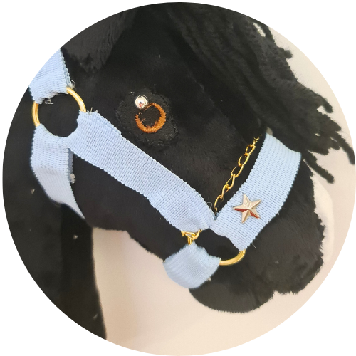 Hobby horse czarny z odmiankami A4 z kantarem - obrazek 3