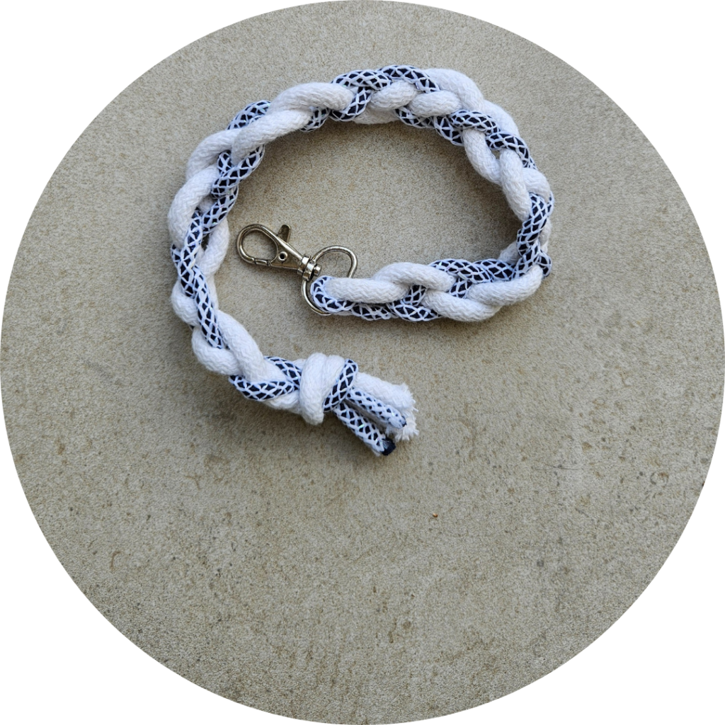 Uwiąz dla hobby horsa biało-niebieski